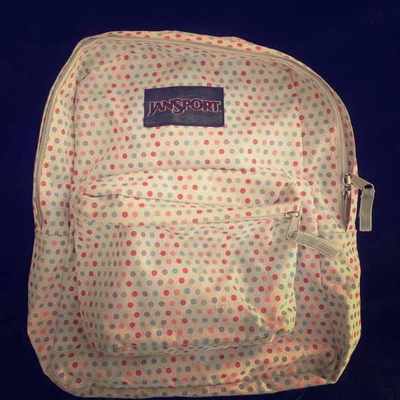 pink polka dot backpack